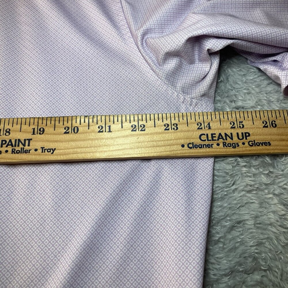 Turtleson Polo Golf Shirt Mens Purple With Geo Design Short Sleeve Men's XL. - Picture 3 of 7